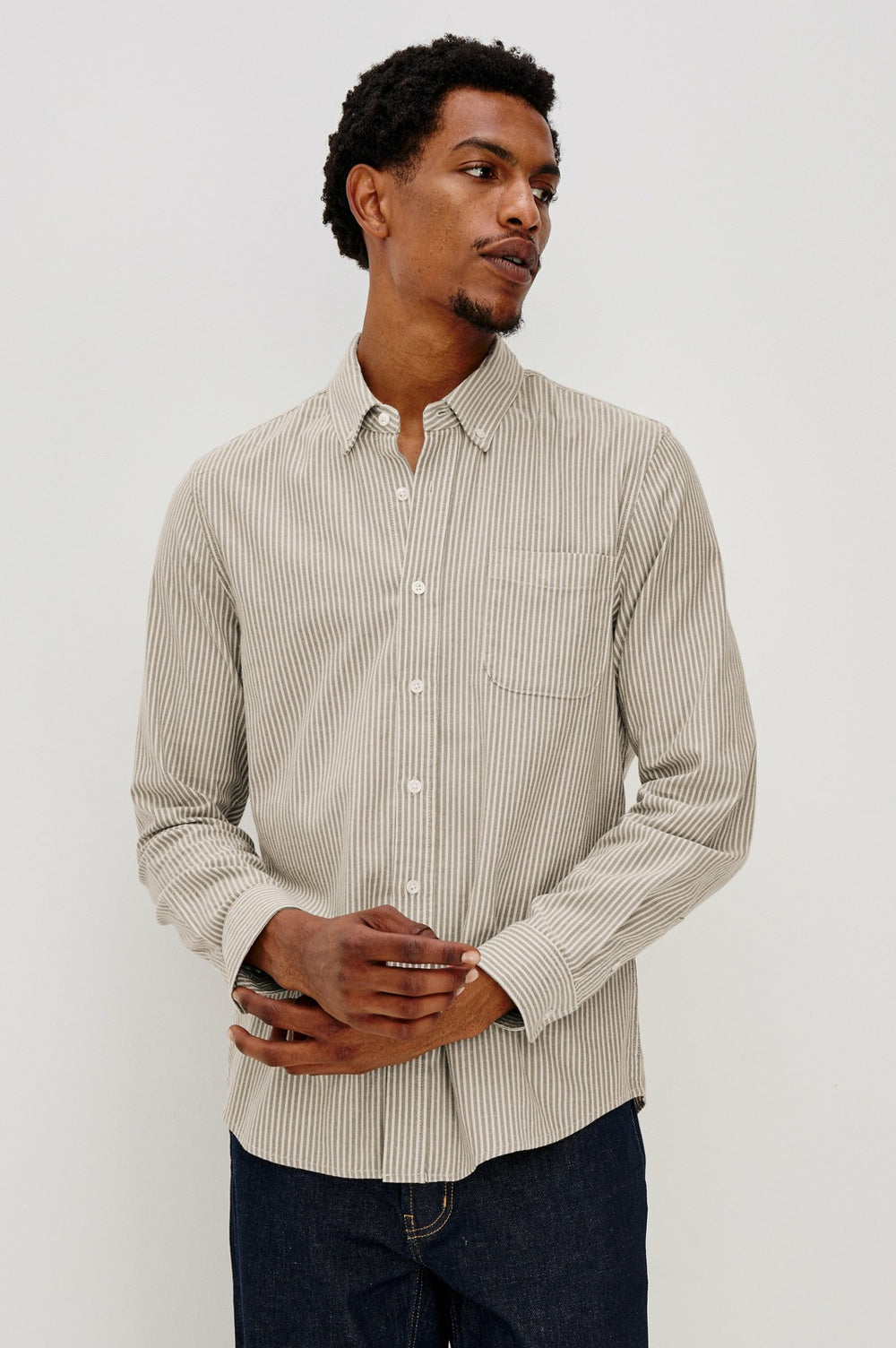 VANCE SHIRT - CEDAR OAT STRIPE| Rails outlet