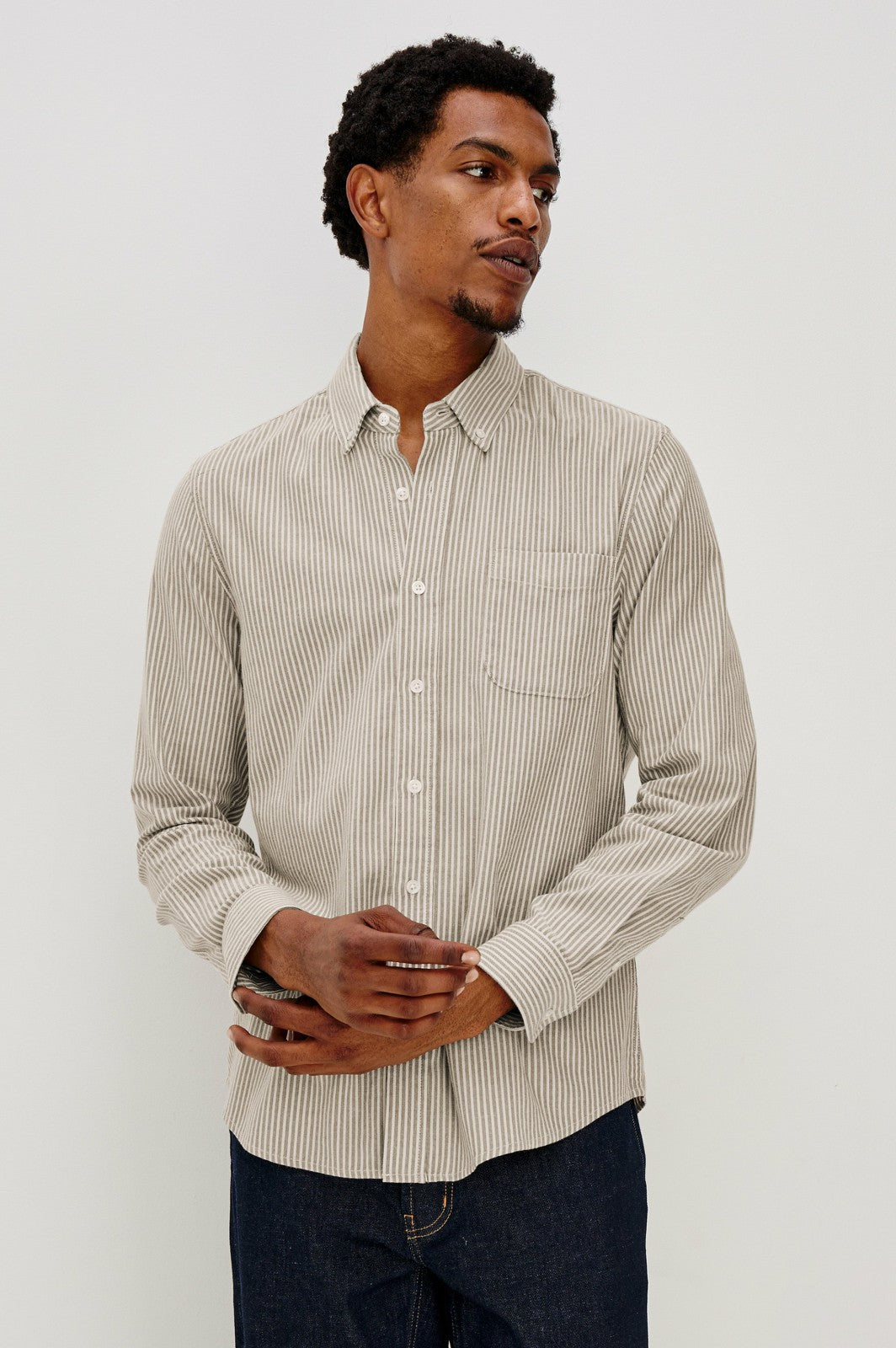 VANCE SHIRT - CEDAR OAT STRIPE| Rails outlet