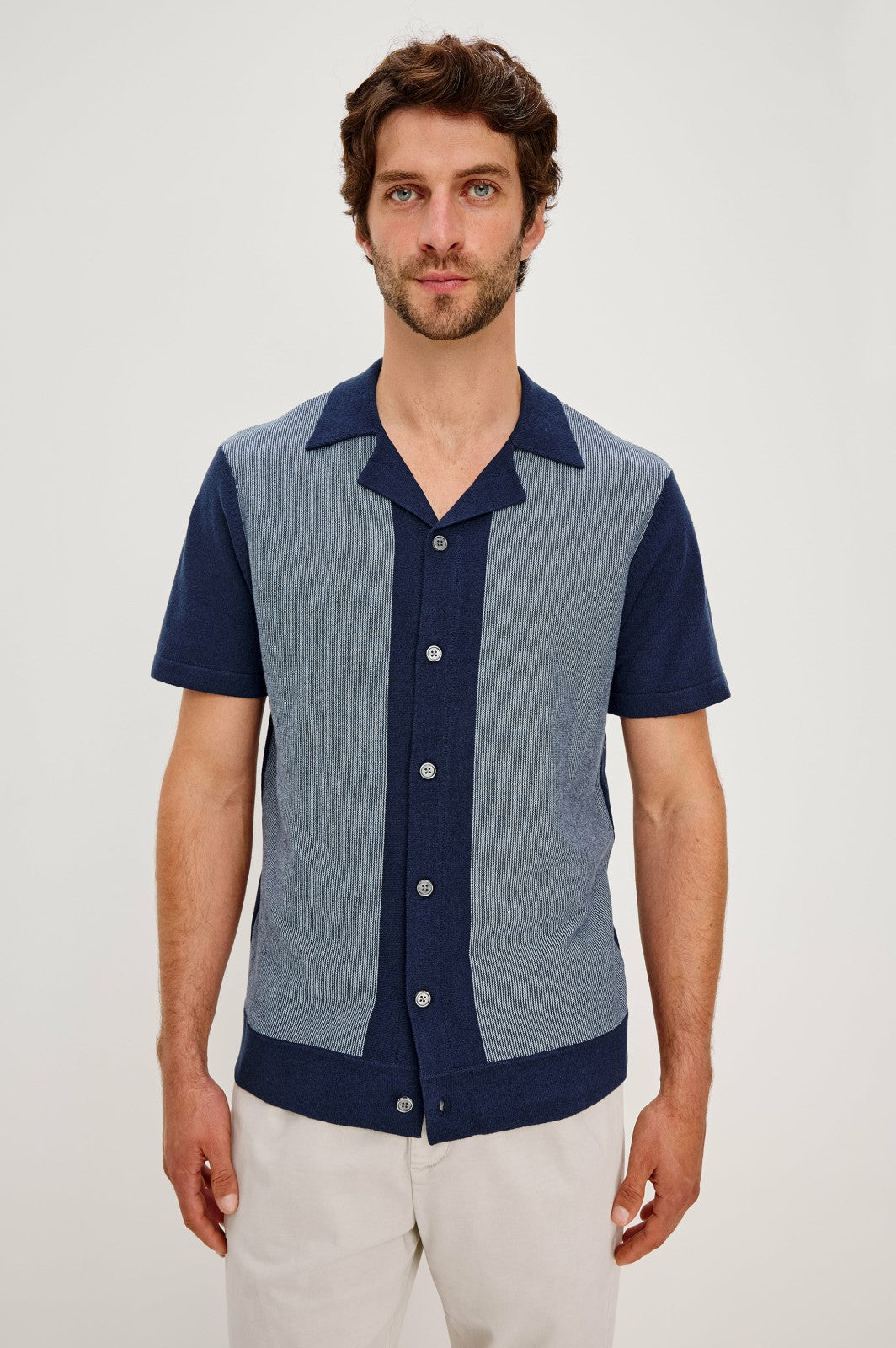 SILAS SHIRT - NAVY LAGOON STRIPE| Rails discount
