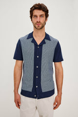 SILAS SHIRT - NAVY LAGOON STRIPE| Rails discount