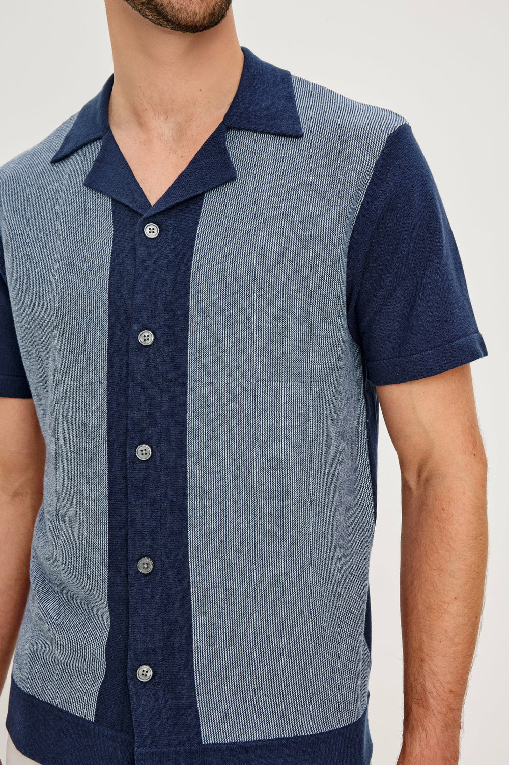 SILAS SHIRT - NAVY LAGOON STRIPE| Rails discount