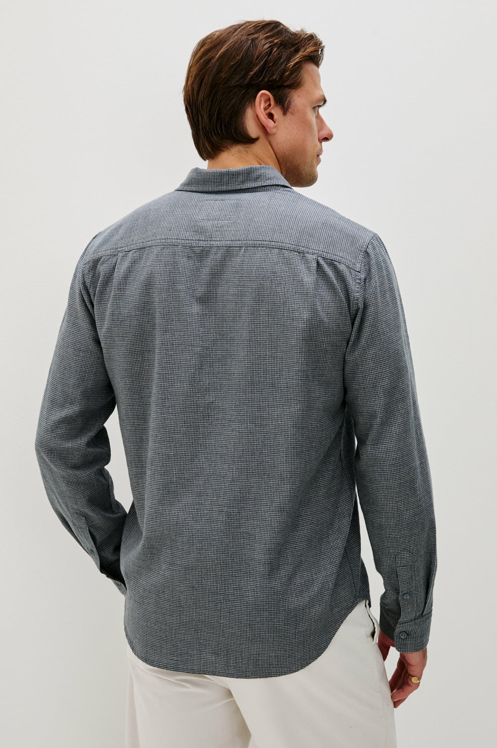 WYATT SHIRT - CHARCOAL NAVY HOUNDSTOOTH| Rails on sale