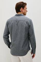 WYATT SHIRT - CHARCOAL NAVY HOUNDSTOOTH| Rails on sale