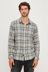 WYATT SHIRT - CAMEMBERT CHARCOAL MELANGE| Rails outlet