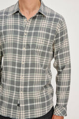 WYATT SHIRT - CAMEMBERT CHARCOAL MELANGE| Rails outlet