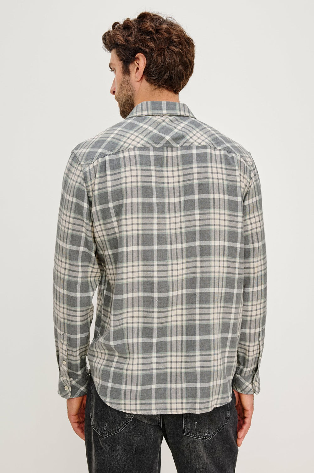 WYATT SHIRT - CAMEMBERT CHARCOAL MELANGE| Rails outlet