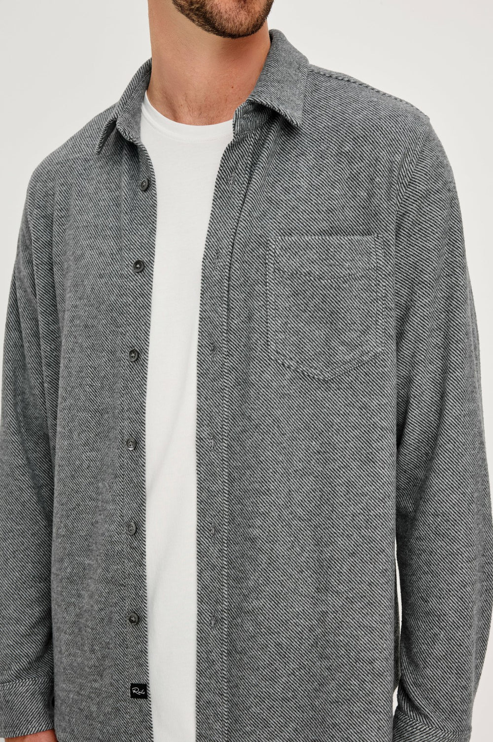 HAWKE SHIRT - CHARCOAL TWILL| Rails near me