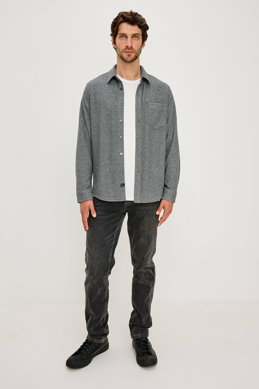 HAWKE SHIRT - CHARCOAL TWILL| Rails near me