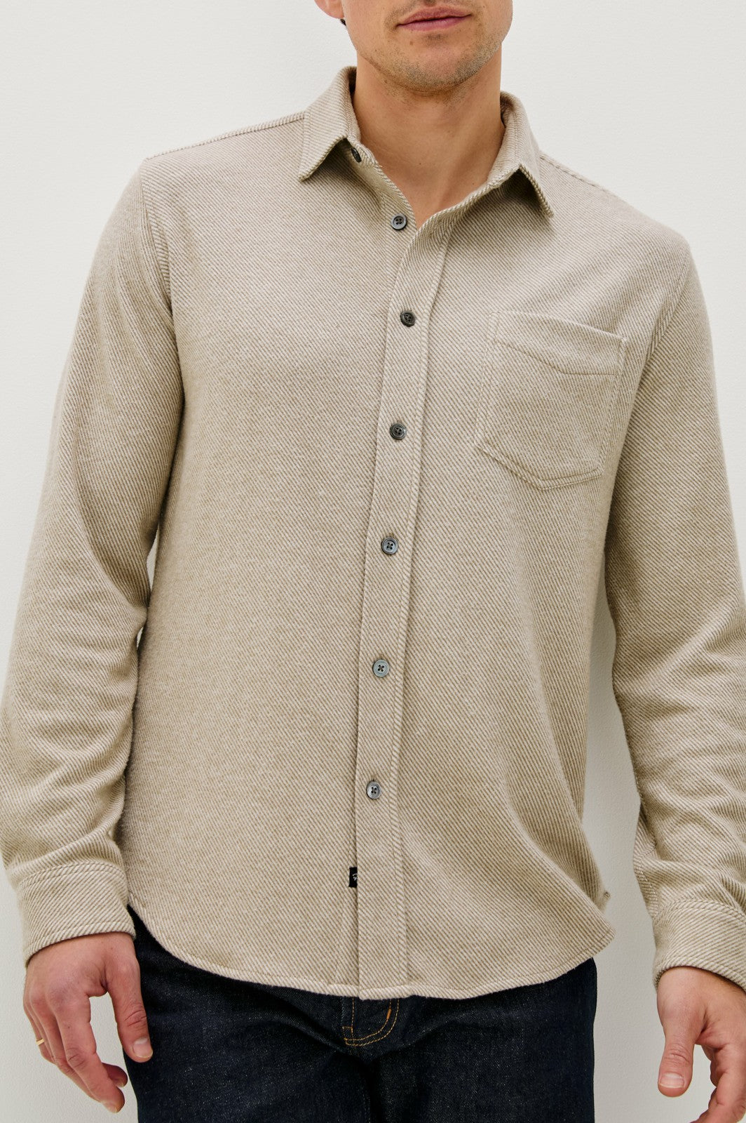 HAWKE SHIRT - TAUPE TWILL| Rails discount