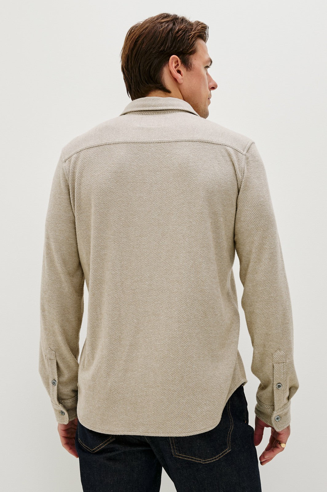 HAWKE SHIRT - TAUPE TWILL| Rails discount