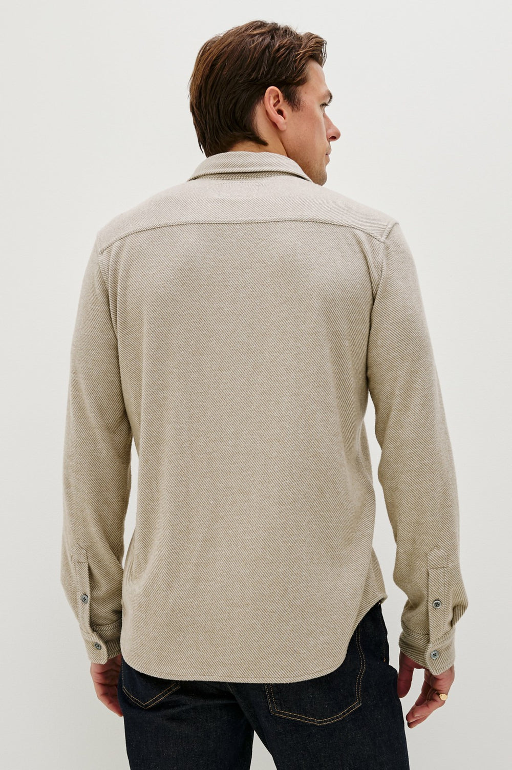 HAWKE SHIRT - TAUPE TWILL| Rails discount