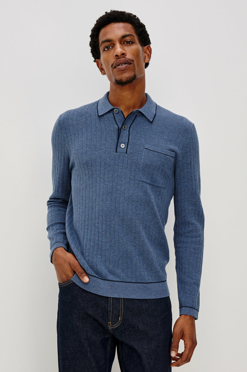 FENTON SWEATER - BLUE MELANGE| Rails sale