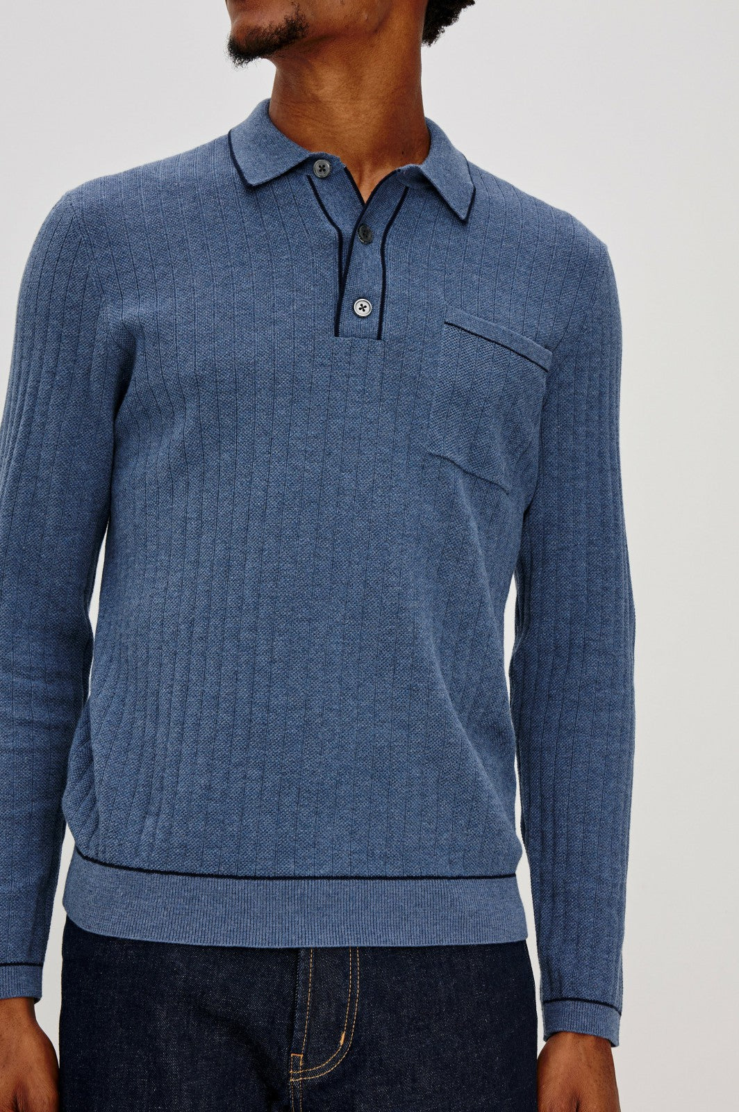 FENTON SWEATER - BLUE MELANGE| Rails sale
