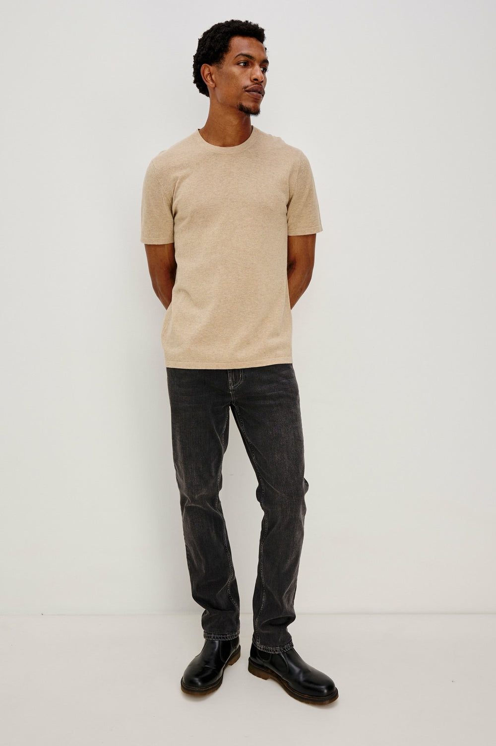 MASON COTTON CASHMERE T-SHIRT - OAT HEATHER| Rails for sale