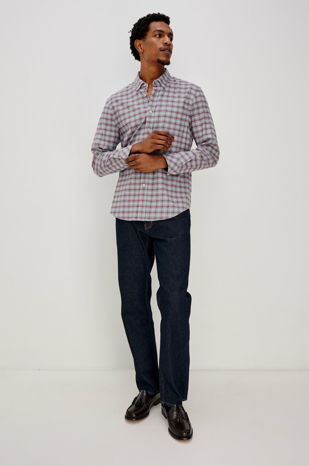VANCE SHIRT - BLUE RUBY CHECK| Rails on sale