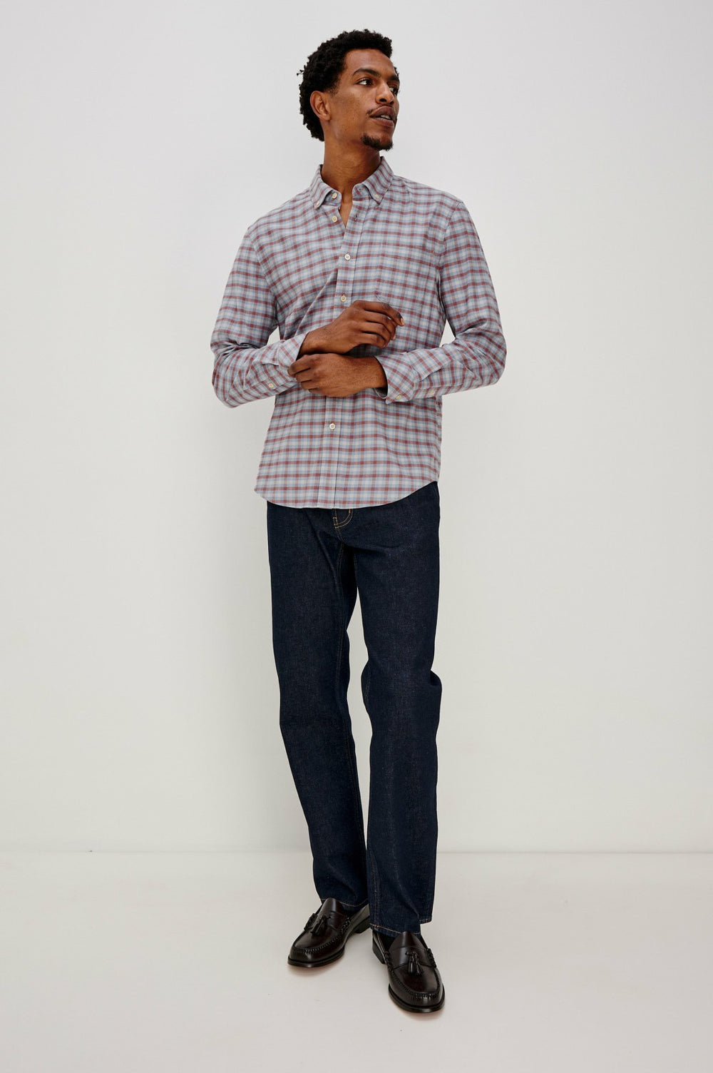 VANCE SHIRT - BLUE RUBY CHECK| Rails on sale