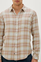LENNOX SHIRT - CURRANT TAWNY MELANGE| Rails US