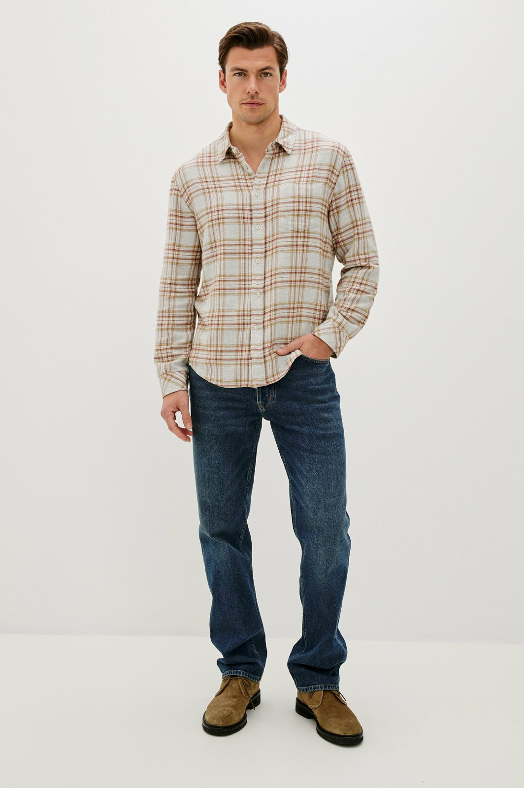 LENNOX SHIRT - CURRANT TAWNY MELANGE| Rails US
