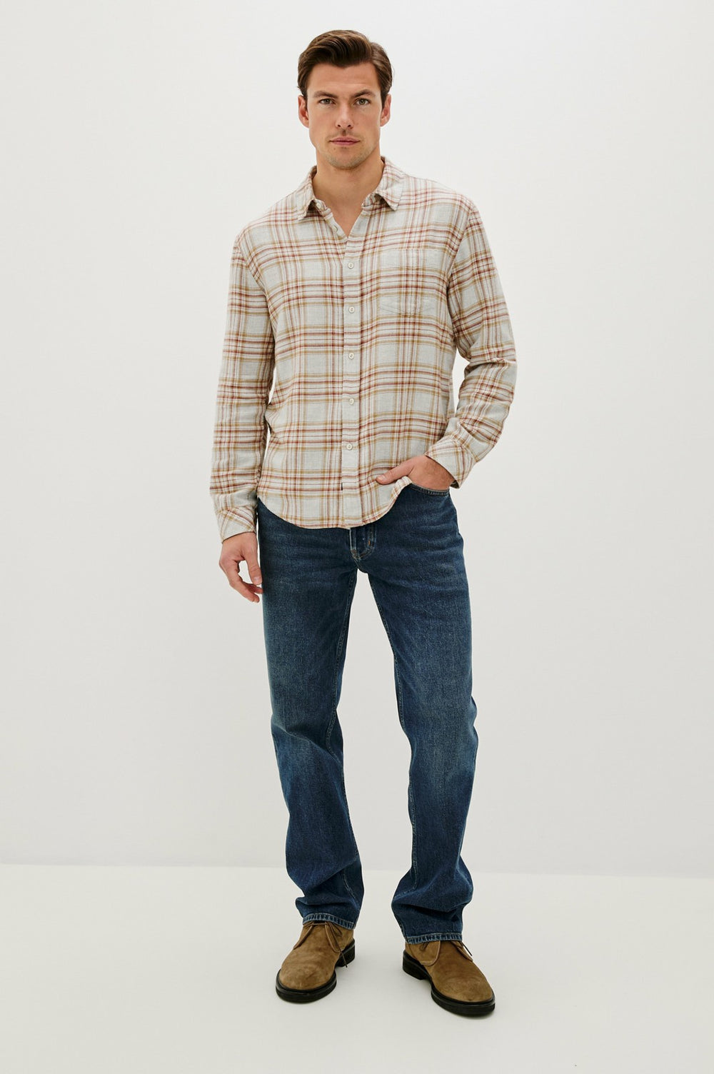 LENNOX SHIRT - CURRANT TAWNY MELANGE| Rails US