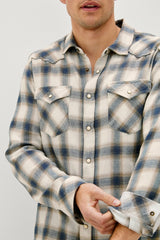 ROY SHIRT - WHEAT MARINE HEATHER| Rails outlet