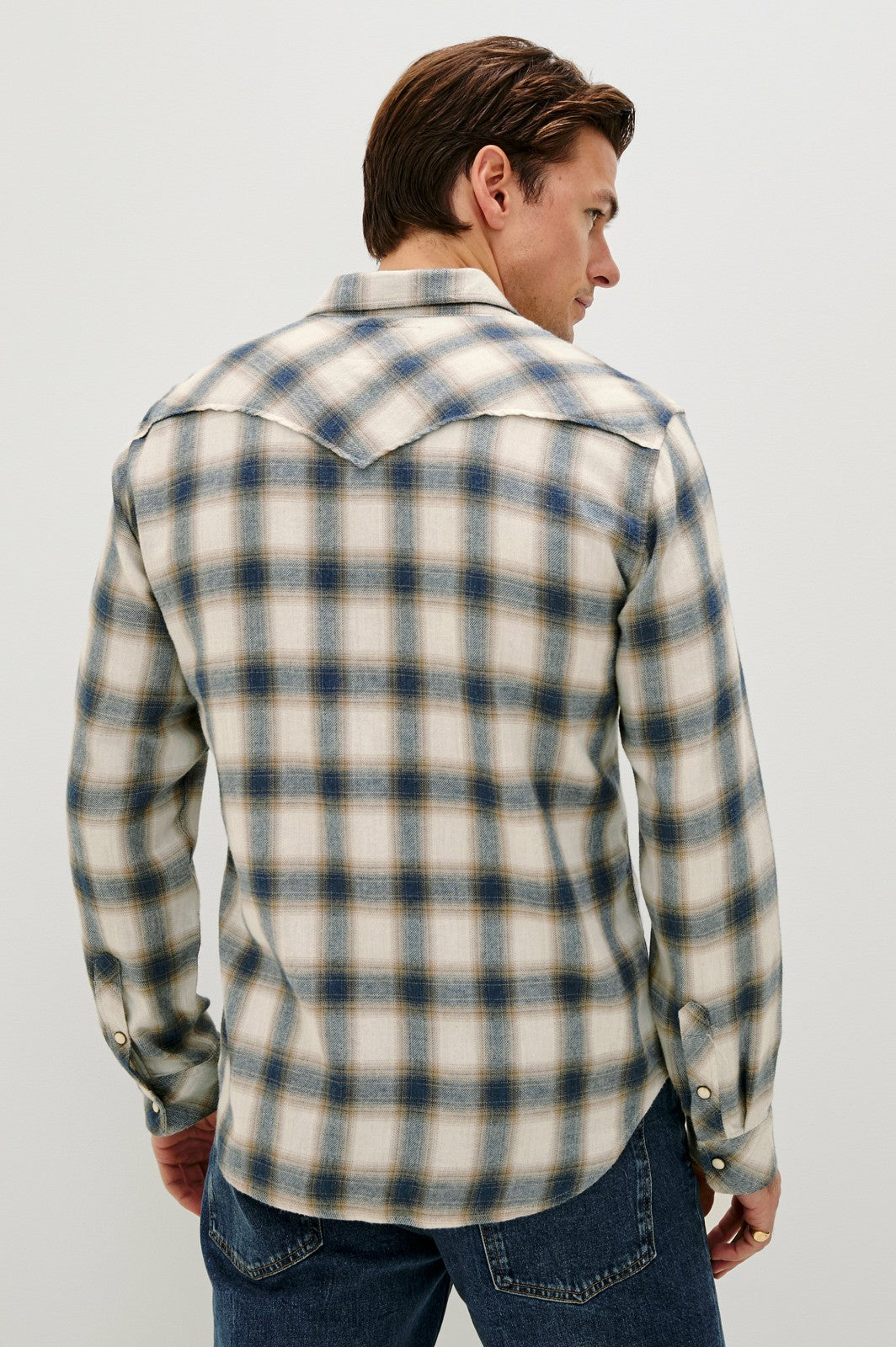 ROY SHIRT - WHEAT MARINE HEATHER| Rails outlet