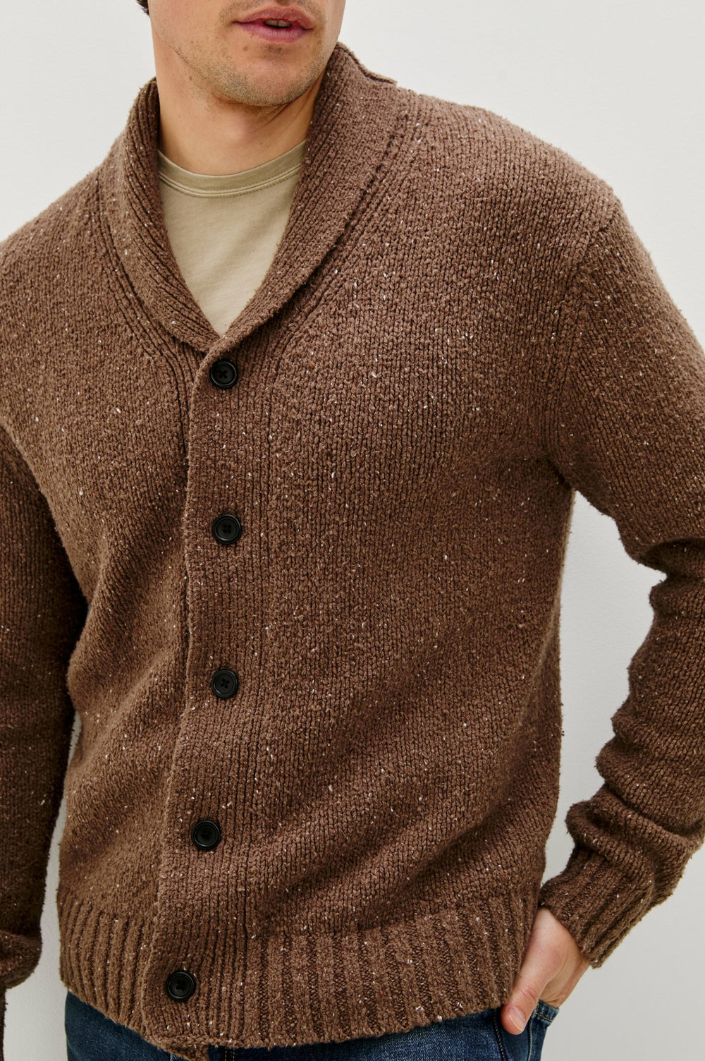 CORDEN CARDIGAN - CHESTNUT SPECKLE| Rails US