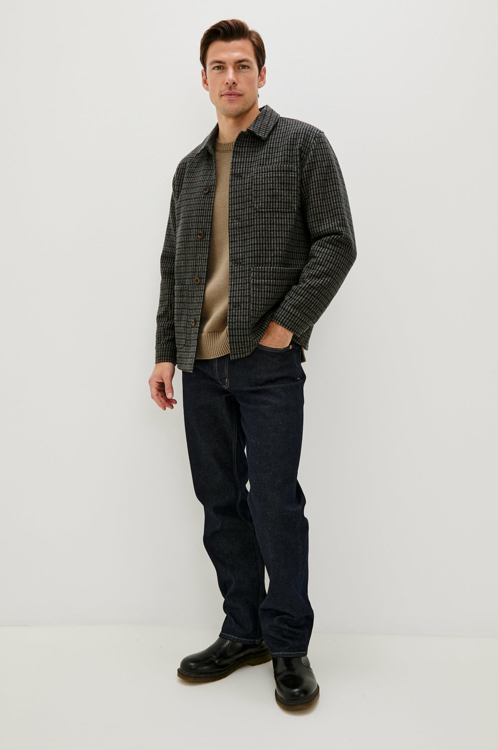 PASCAL JACKET - GREY CHECK PLAID| Rails US