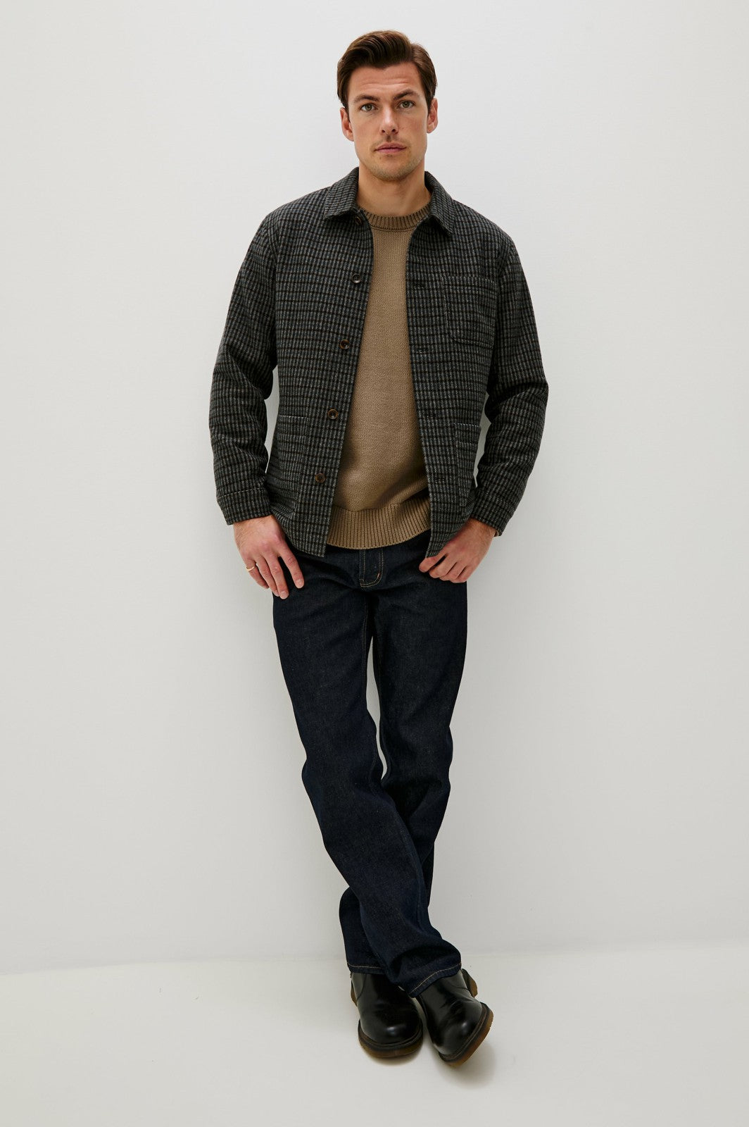 PASCAL JACKET - GREY CHECK PLAID| Rails US