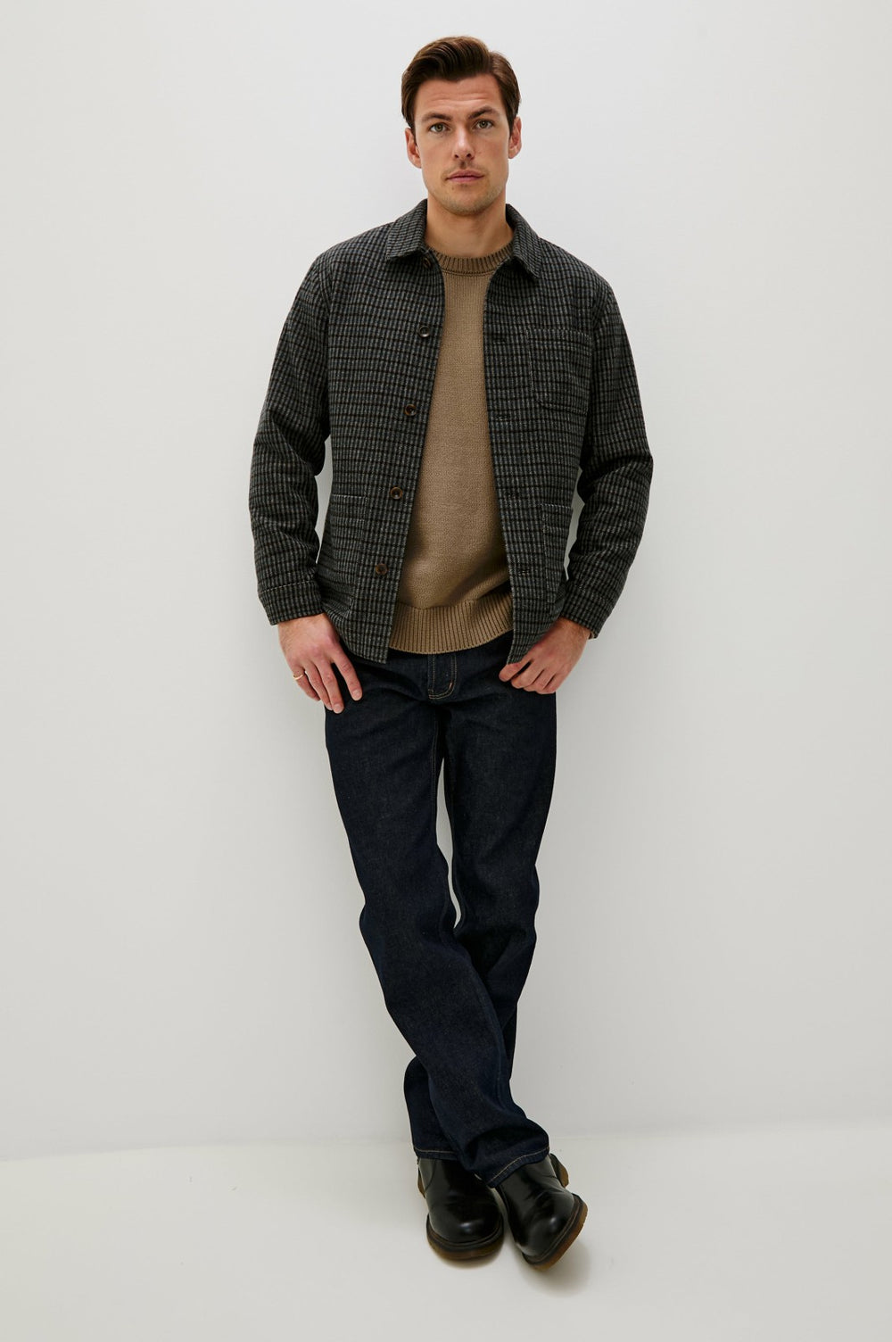 PASCAL JACKET - GREY CHECK PLAID| Rails US