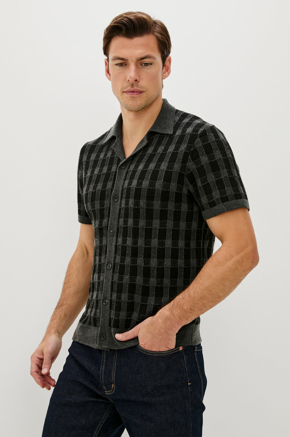 RONAN SHIRT - CHARCOAL BLACK| Rails discount