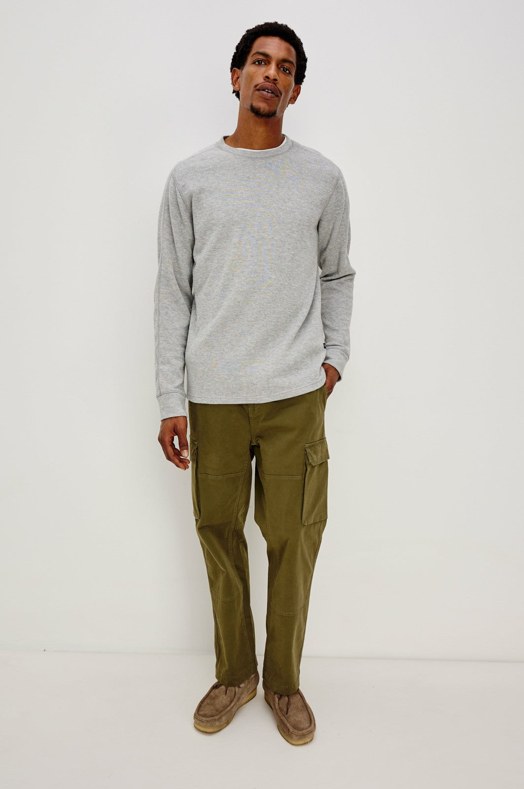 RHEESE LONG SLEEVE TEE - GREY HEATHER| Rails on sale