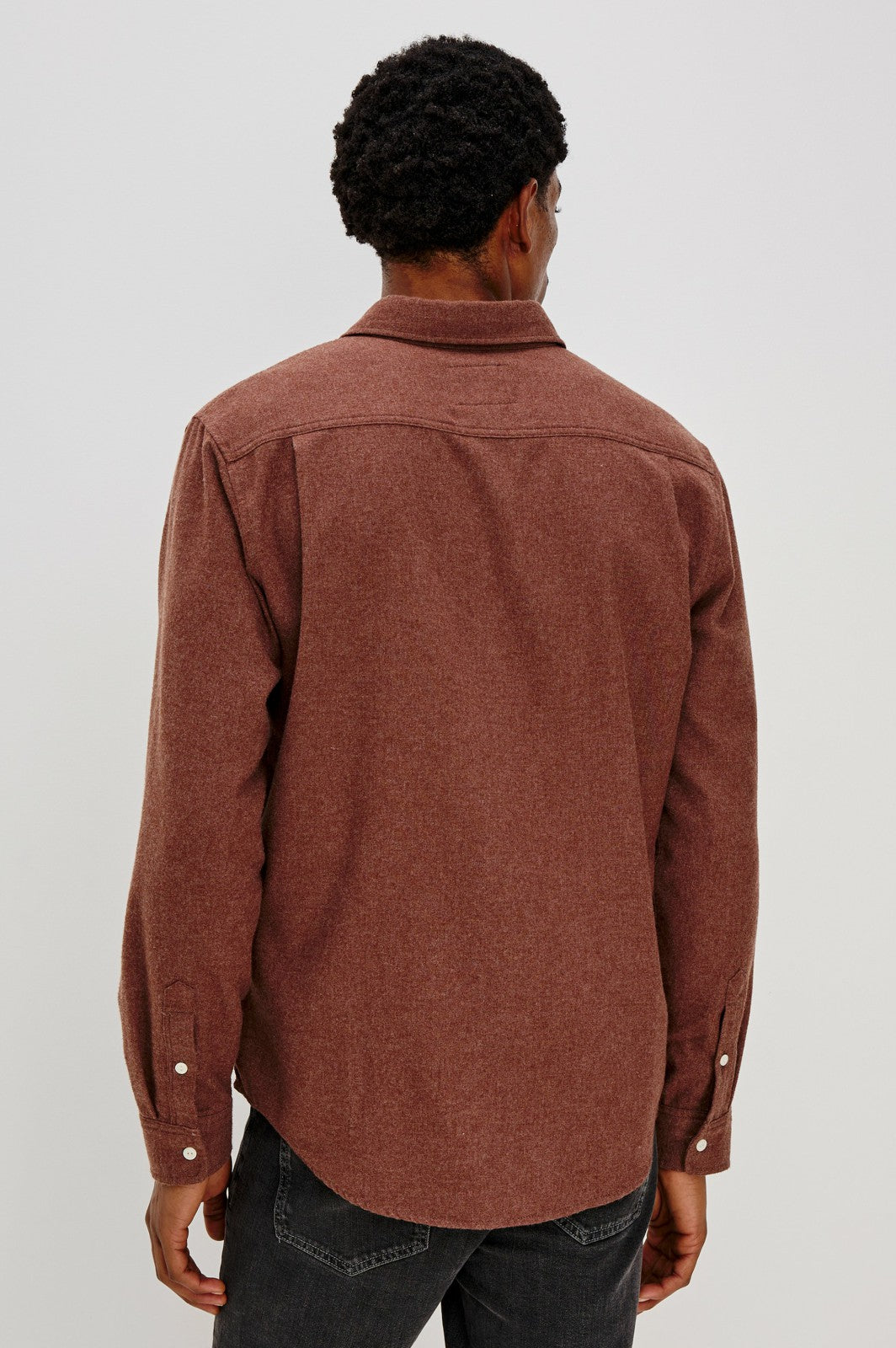 RUNSON SHIRT - MAHOGANY HEATHER| Rails on sale
