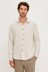 RUNSON SHIRT - CREAM HEATHER| Rails outlet