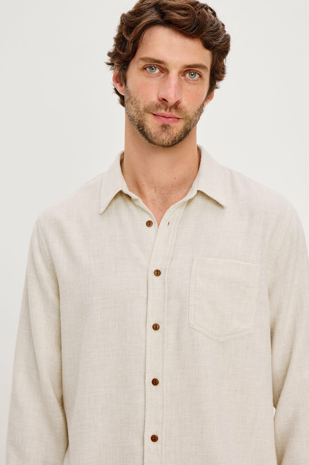 RUNSON SHIRT - CREAM HEATHER| Rails outlet