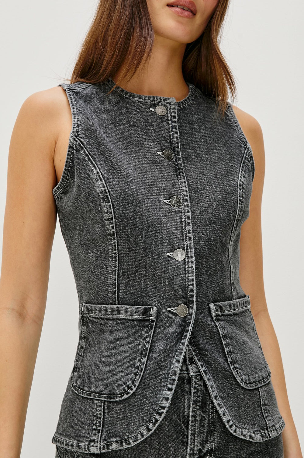 PORTOLA VEST - WASHED CHARCOAL| Rails sale