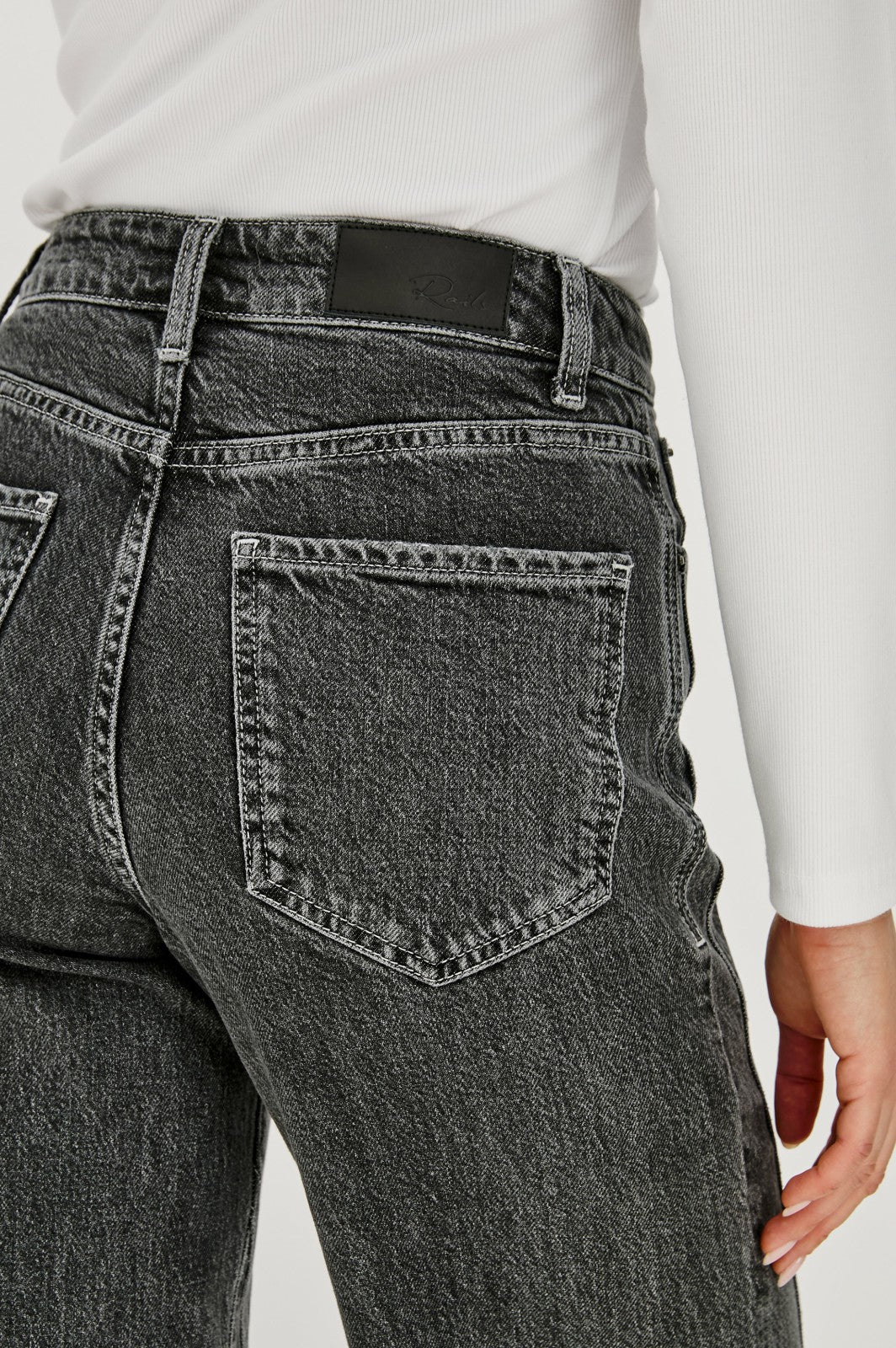GETTY TWIST SEAM WIDE LEG - WASHED CHARCOAL| Rails sale
