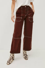 SILVERADO CARPENTER CROP - CHOCOLATE CONTRAST STITCH| Rails discount