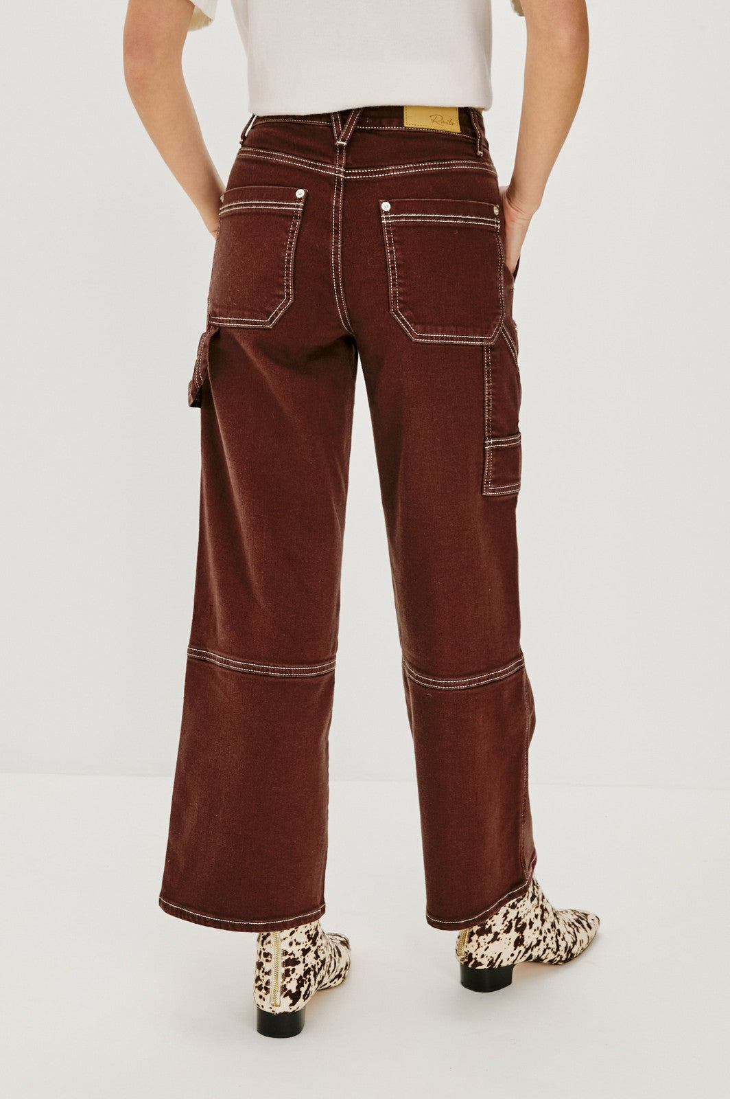 SILVERADO CARPENTER CROP - CHOCOLATE CONTRAST STITCH| Rails discount