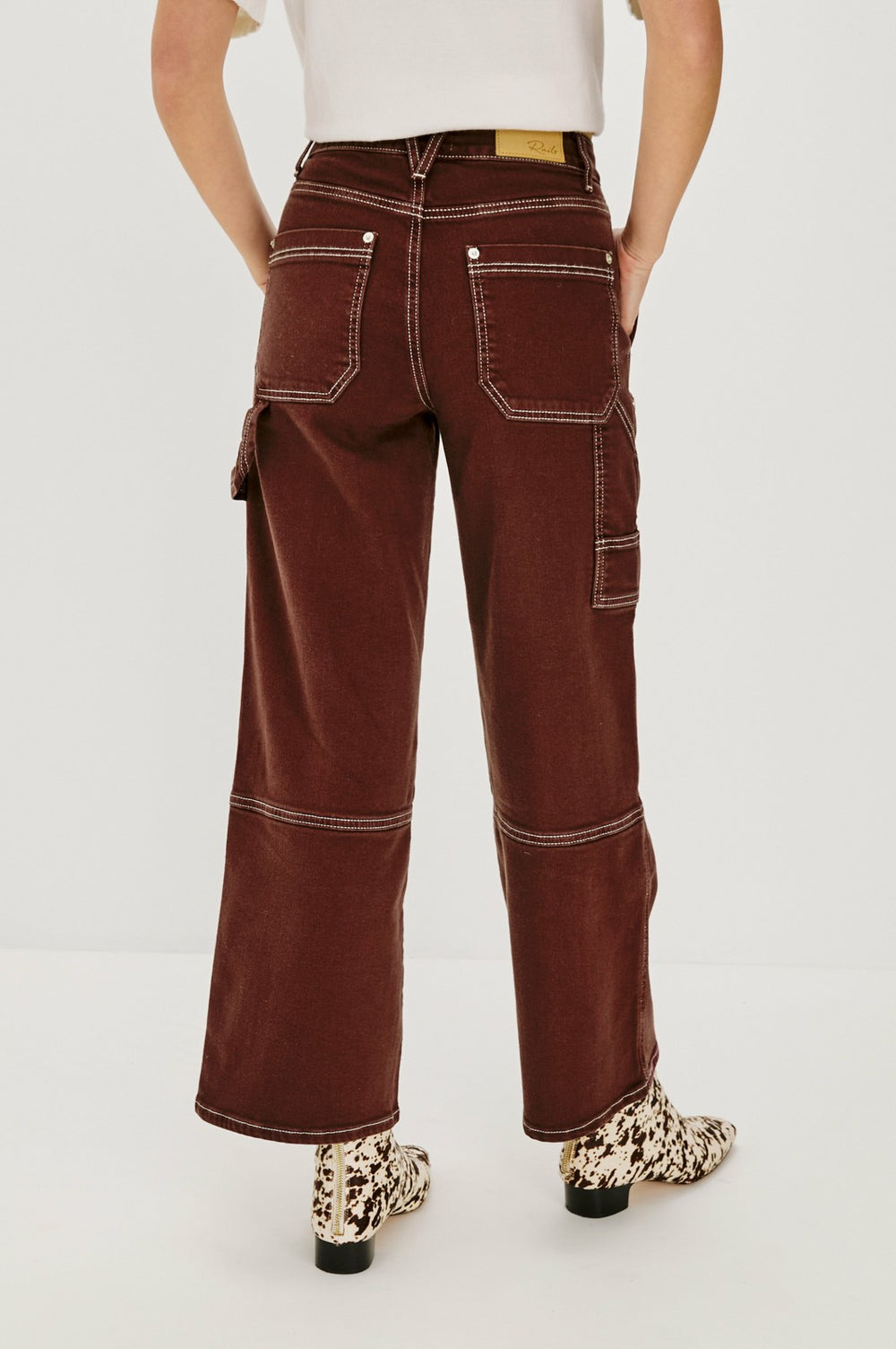 SILVERADO CARPENTER CROP - CHOCOLATE CONTRAST STITCH| Rails discount