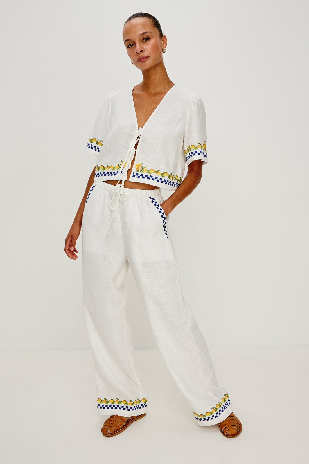 GIADZY X RAILS ROSITA PANT - SORRENTO EMBROIDERY| Rails online